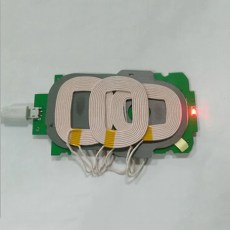 DIY 3 катушки Qi Беспроводное зарядное устройство PCBA печатная плата 5 В/2A Qi Беспроводная зарядка стандартные аксессуары