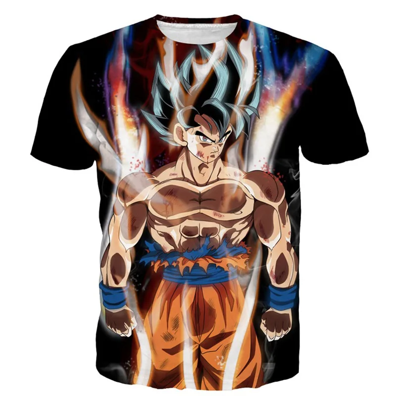 Dragon Ball Z мужские летние футболки с 3D принтом Супер Saiyan Kid Son Goku Black Zamasu Vegeta Jiren Dragon Ball футболка Топы футболки - Цвет: 12