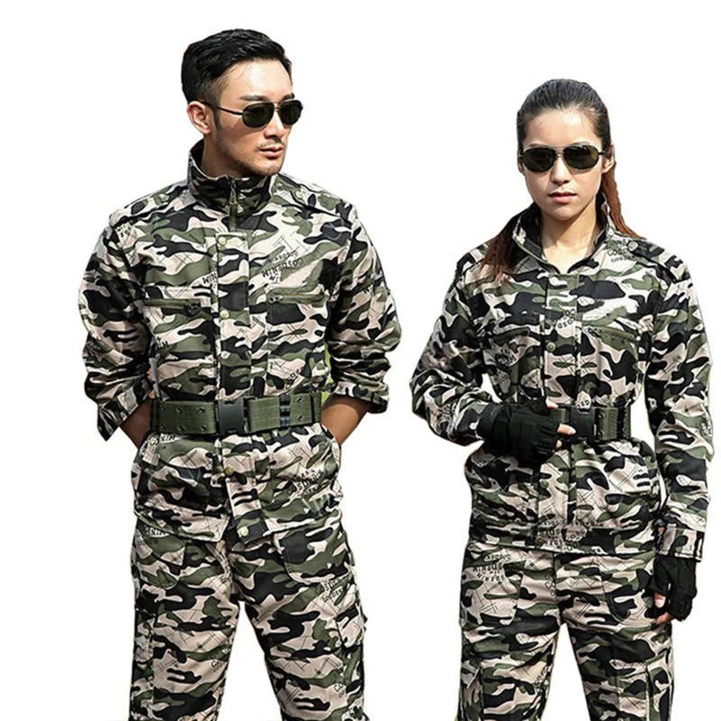 

Military Uniform Camouflage Colete Tatico Sets Combat Jacket Cargo Pants Uniforme Militar Men Tactical Working Army Suit Female