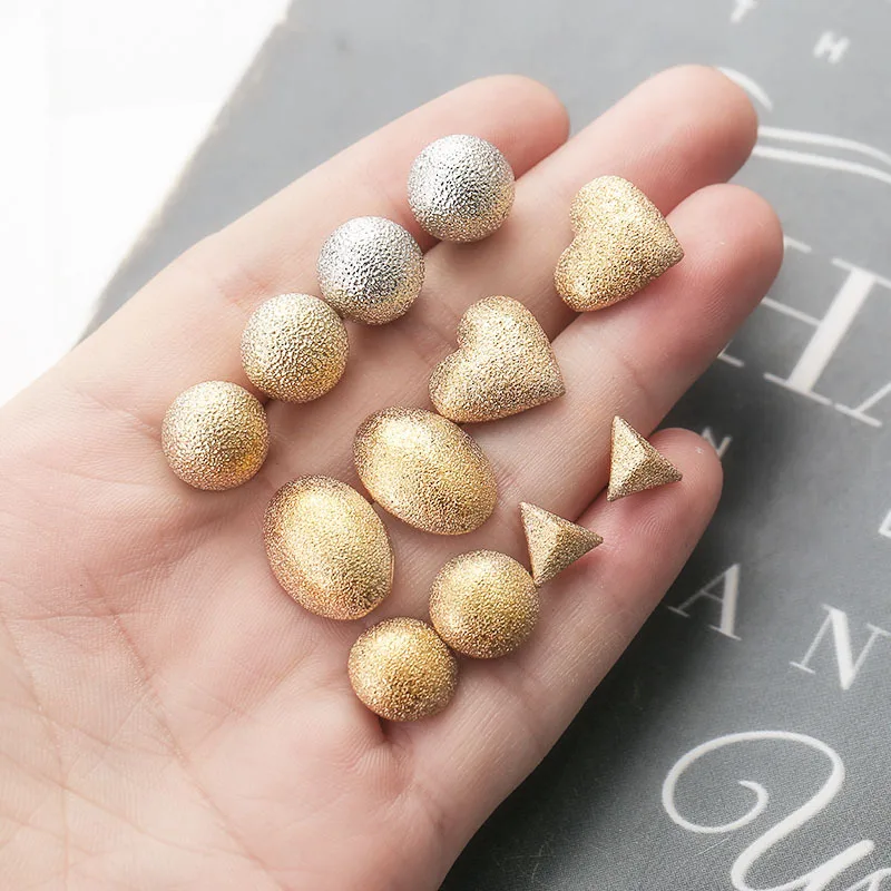 

Modern Women's Earrings 2019 Simple Scrub Metal Oval Heart Circle Geometric Earrings For Women Accessories Fashion Jewelry Gift
