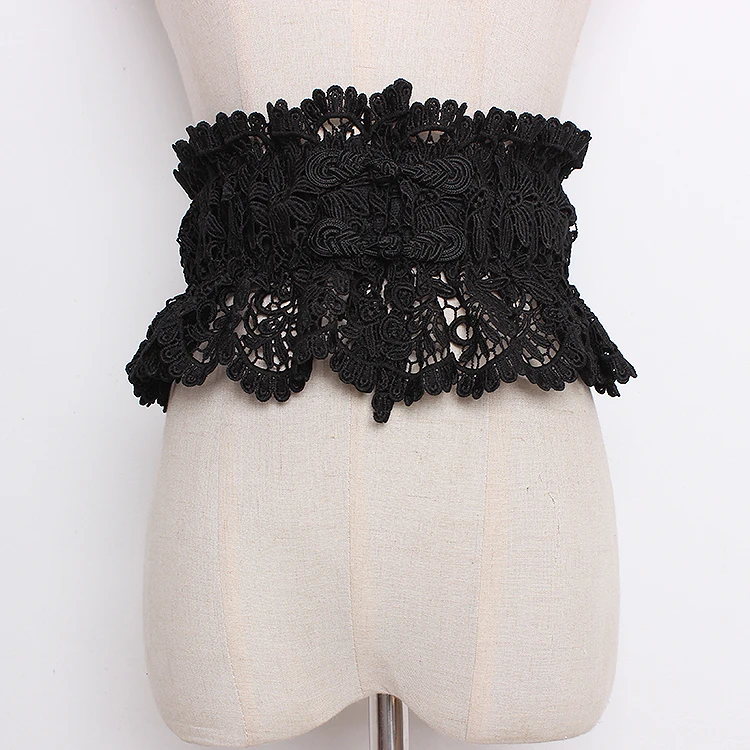 Fajas de encaje elástico vintage para mujer, abrigo femenino, Corsés, cinturones de cintura, decoración, cinturón ancho de mujer| - AliExpress