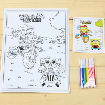 

5 PCs Embossed watercolor paintings/ Kids child cartoon stereo with color pens watercolor strokes For drawing educational toys