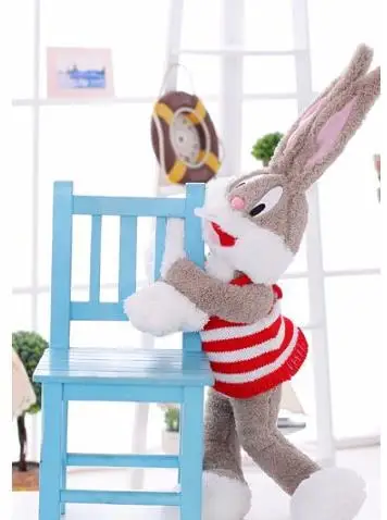 1pc 100cm Cartoon Selling Item Plush Bugs Bunny Stuffed Animal Rabbit Kawaii Doll For Kids Soft Pillow For Girls