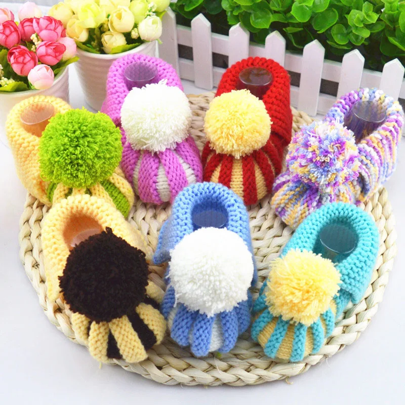 

Within 2 years Old knitting Shoes Material kit Dry Baby Shoes Material kit Crochet Handmade Toddler Shoes crochet para tejer