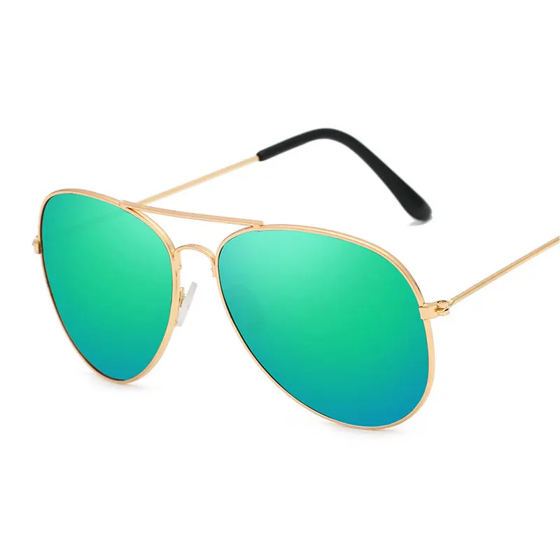 Gold Green HUHAITANG, авиационные солнцезащитные очки, мужские, люксовый бренд, пилот, солнцезащитные очки для женщин, фирменный дизайн, солнцезащитные очки для мужчин, s, Винтажные Солнцезащитные очки для мужчин - Цвет линз: Gold Green