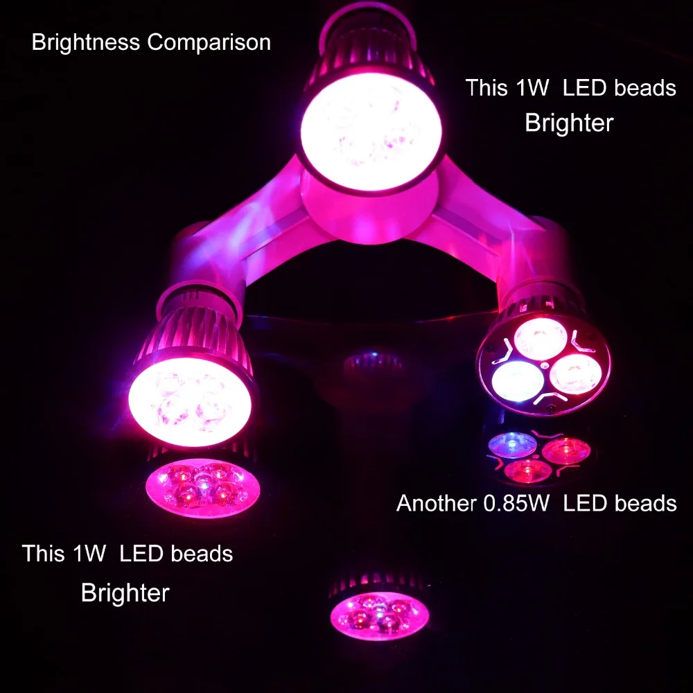 Высокая яркость светодио дный светать 4 Красный 1 синий растет светильник E27 5 Вт лампы расти светодио дный для фотосинтеза растений завод