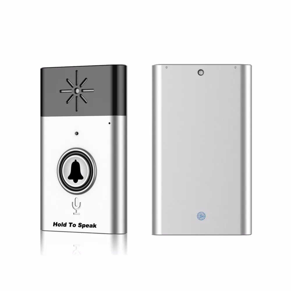 

300M Control Wireless Doorbell With Voice Intercom Intelligent Mobile Interphone Outdoor Transmitter + Indoor Receiver Battery
