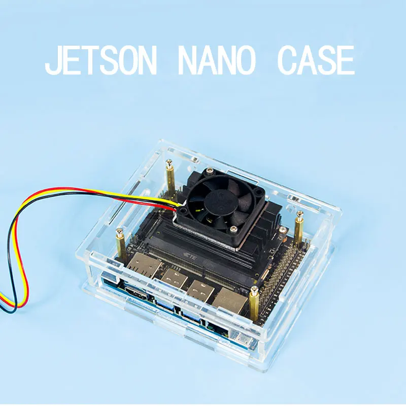 

New Arrival Acrylic Case Box with Cooling Fan for NVIDIA Jetson Nano Developer kit Case Shell Enclosure Cooler