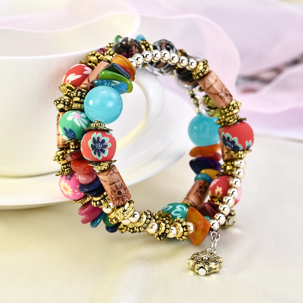 

3Pcs/Set 2019 Unisex New Fashion Woman Summer Bracelets Bangles Jewelry Beads Boho Multilayer Beach Wristband pulseras mujer