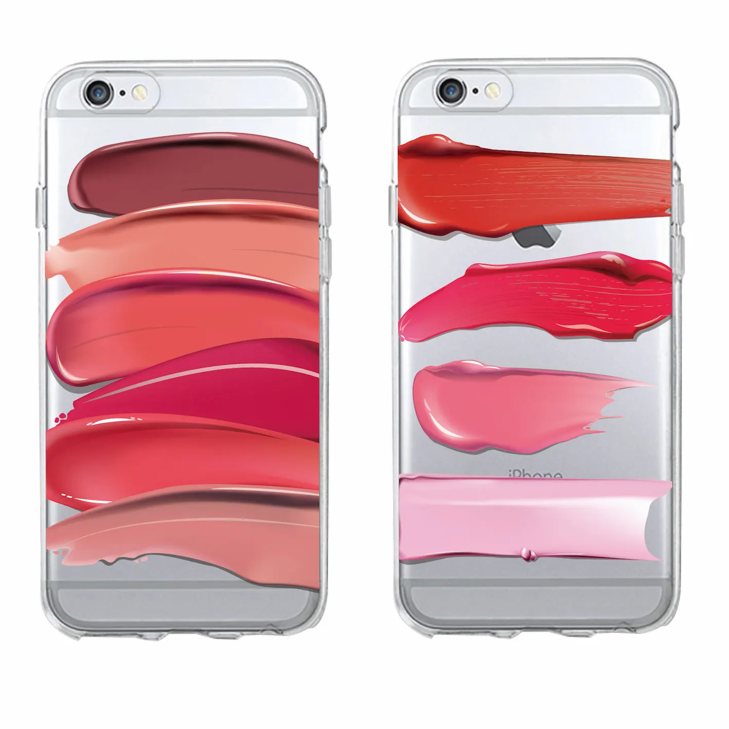 

Sexy Smears lipstick Beauty Cosmetics Makeup Soft Clear Phone Case For iPhone 6 6S 6Plus 7 7Plus 5S 8 8Plus X XS Max SAMSUNG