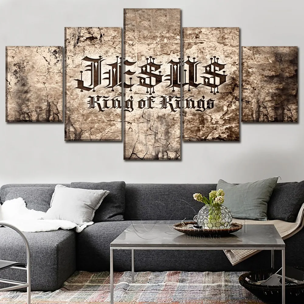 Canvas Hd Prints Pictures Home Living Room 5 Piece Christian Scripture