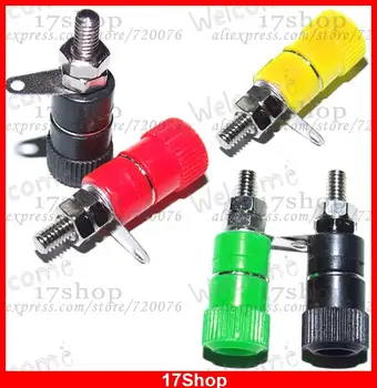 

16PC 4 color Binding Post Speaker cable for Banana plug