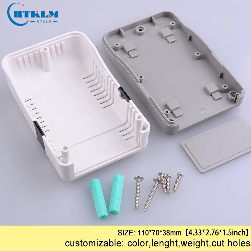 Wall mount plastic enclosure junction box abs plastic electronics project box diy instrument case housing products 110*70*38mm