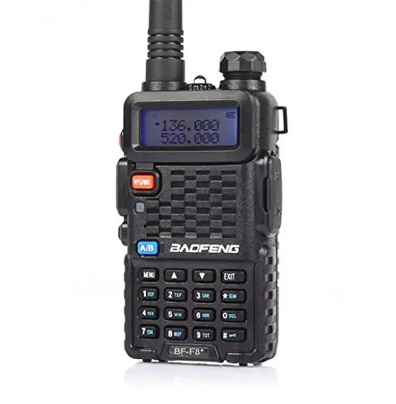 Подлинная Baofeng UV F8+ Портативная рация, двухстороннее радио, Двухдиапазонная UHF& VHF UV-5R, 136-174 МГц и 400-520 МГц, 5 Вт, переговорное Cb радио
