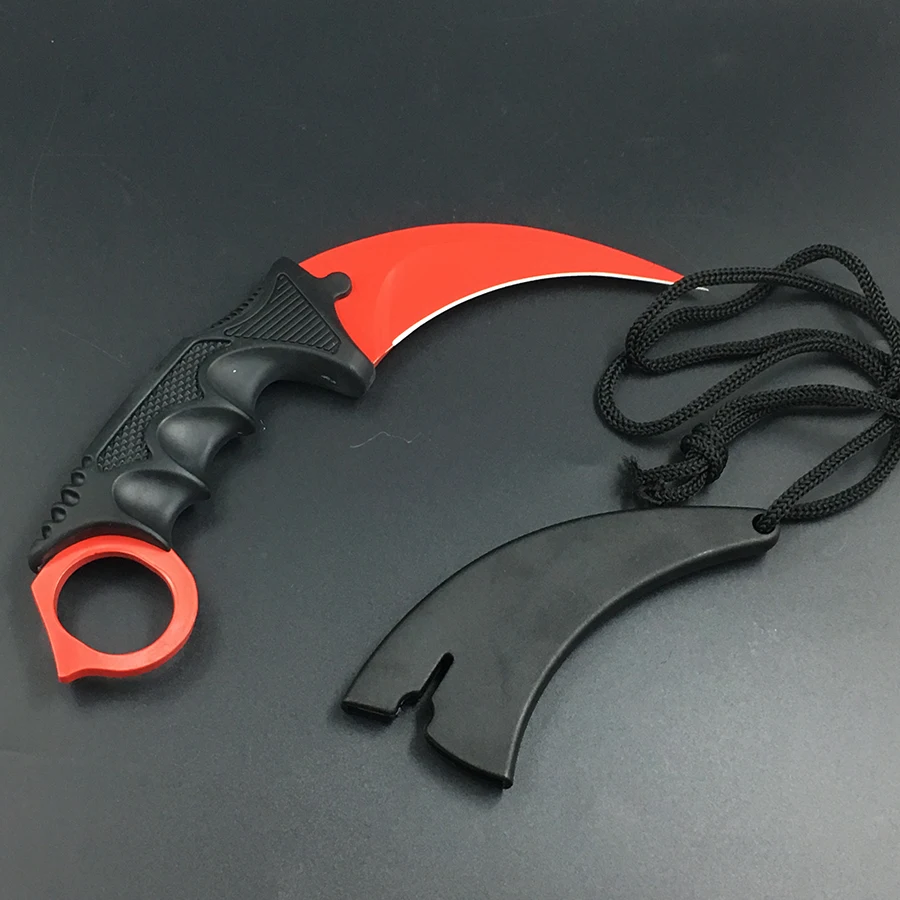 CS GO нож Karambit, тактический нож для выживания, нож из нержавеющей стали для кемпинга, охоты, игры Counter Strike, нож в подарок