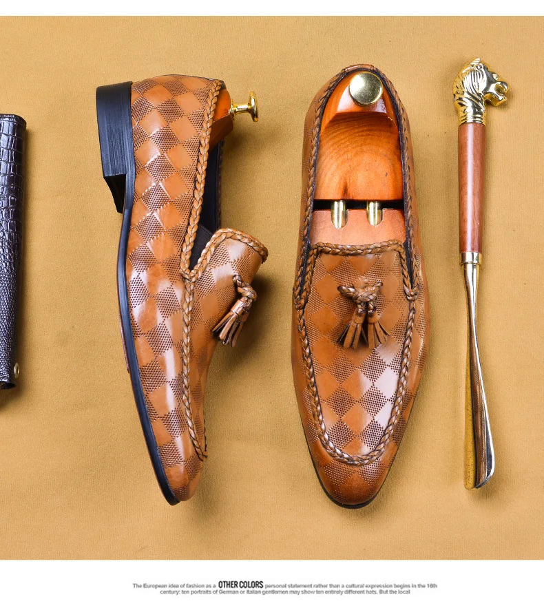 Мужские строгие туфли из натуральной кожи; лоферы с кисточками; мужские черные модельные туфли года; свадебные туфли; Кожаные броги без застежки