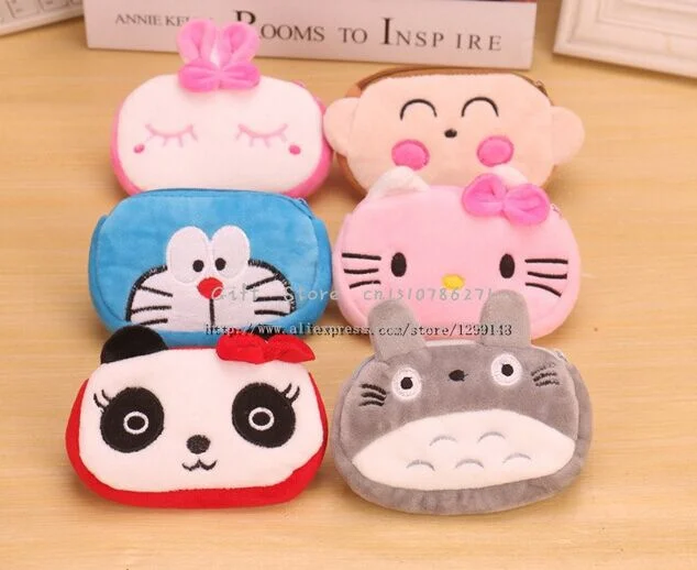 

Kawaii Factory New Shape 12CM Plush Coin Purse , Coin BAG ; Multi Cartoons - Hand Coin Wallet Pouch BAG Case ; Pocket BAG