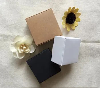 

58*58*32mm kraft paper box and packaging/black gift soap box candy wrap boxes craft cardboard small cajas de carton para regalo