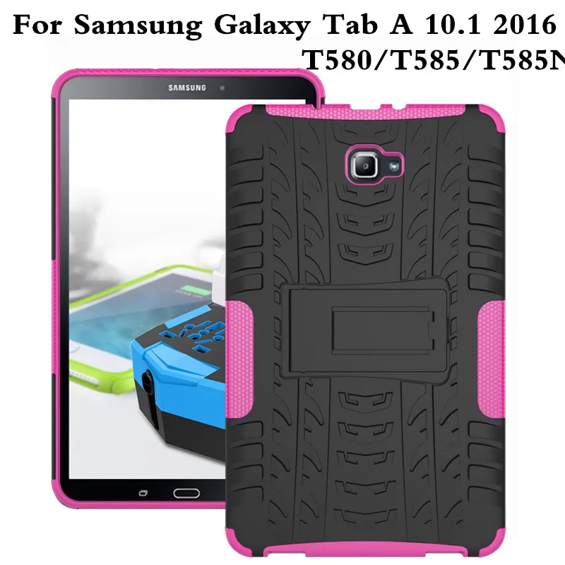 

Shockproof Heavy Duty Rubber Hard Case Cover For Samsung Galaxy Tab A 10.1 T585 T580 T580N Drop Proof Tablet Hard Shell Pen Gift