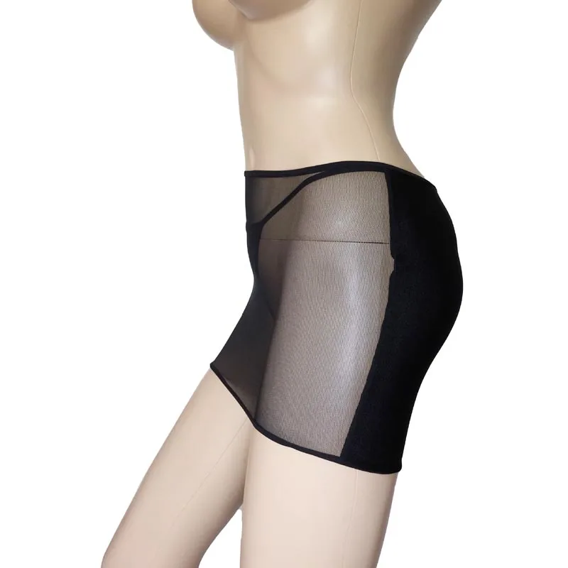 Женское сексуальное нижнее белье с высокой талией черное прозрачное Непрозрачное Сетчатое облегающее мини-юбка с прозрачными бретелями Babydolls