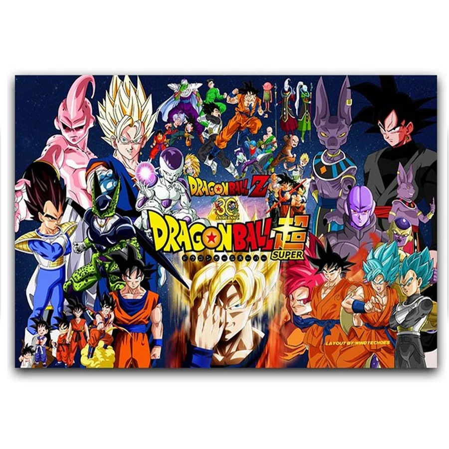 

DIY diamond painting Dragon Ball Z Poster Goku Classic Anime full embroidery Wall Picture For Children's room decoration YG981