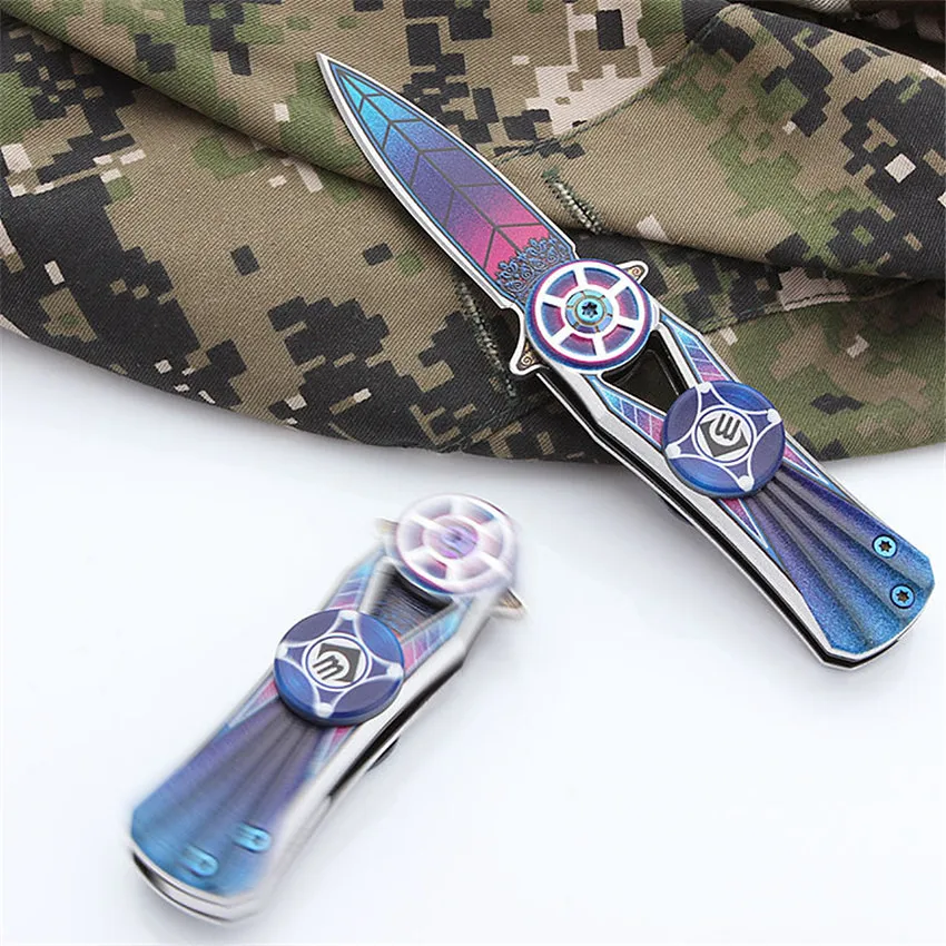 Beste EDC Gereedschap Outdoor Creatieve Hand Spinner 1 st Multifunctionele Draagbare Vouwen Mes Spinner Gyro Speelgoed Jongen Geschenken Fidget spinner