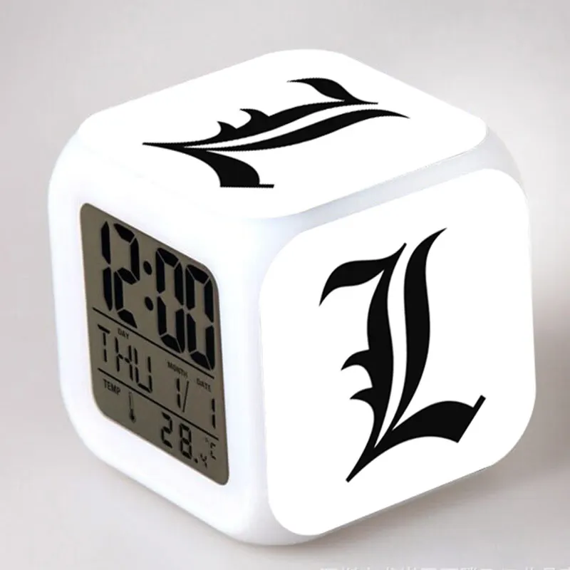 

Sale DEATH NOTE Anime Figures Nendoroid L Lawliet Alarm CLock with LED Touch Light Japanese Manga action & toy figures
