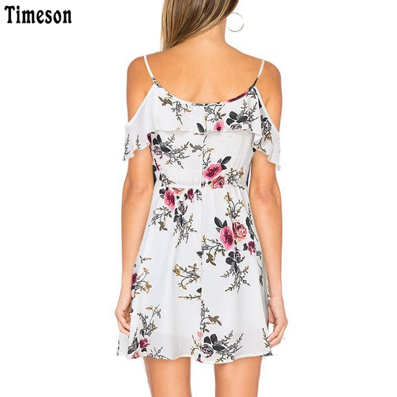 Spaghetti Strap Off the Shoulder Dress