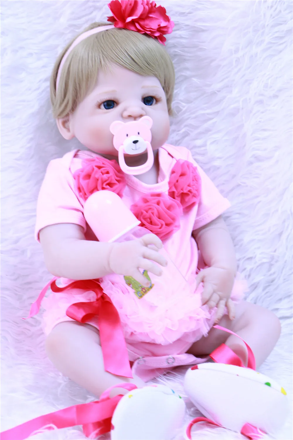 NPK бренд Bebes reborn 22 &quot55 см полностью силиконовые куклы для новорожденных девочек