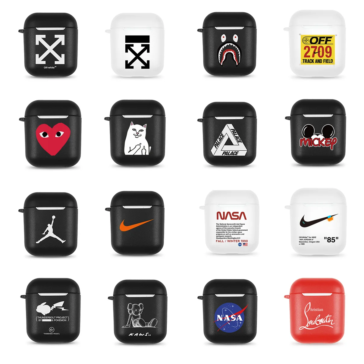 Kaws OW off BB sport brand jordon Soft Case for AirPods Wireless Earphone Charging Box Cover Bag for AirPods 2 Protective