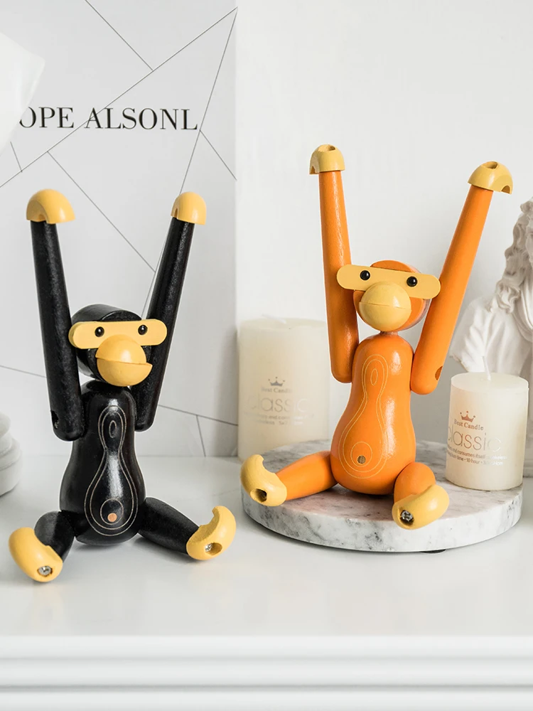 القرد الخشبي ديكور المنزل خزانة مشروبات الديكور خزانة الإبداعية لطيف الخشب قرد هدية