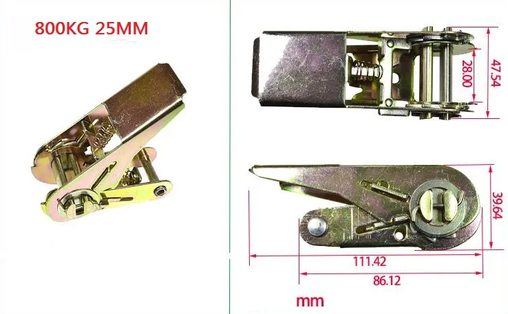 800 кг 25 мм ", трещотка металлическая часть для трещотки Привязать вниз, крепления груза для перегрузки, затягиватель натяжителя