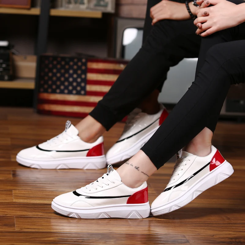 New personality shoes white hip hop board shoes BangWear resistant non ...