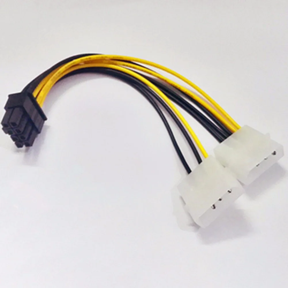 18 см 8 контактный двойной 4 шнур питания для видеокарты Y образный PCI Express на кабель