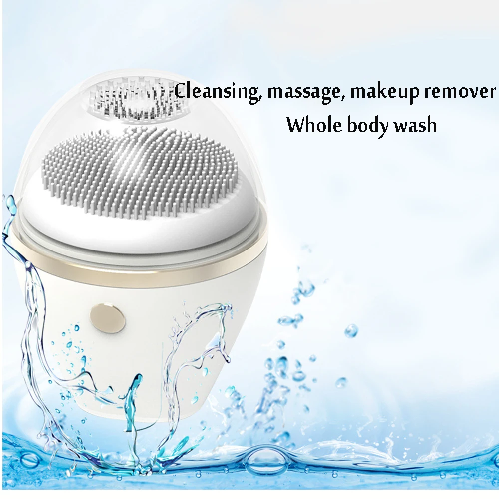 

Ultrasonic Facial Cleansing Brush Waterproof Electric Face Facial deep Cleansing Rechargeable Washing Pore Cleaner Brush Machine