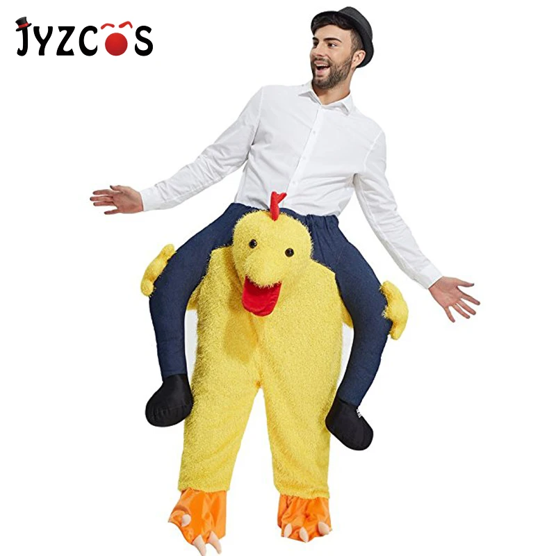 

JYZCOS Ride on Chick Costume Animal Mascot Costume Funny Pants Halloween Purim Ride on Me Costume Props