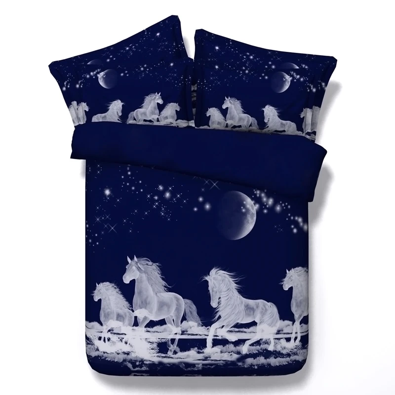 

horse Digital print Bedding Set Quilt Cover Design Bed Set Bohemian a Mini Van Bedclothes 3pcs Large size 260*225cm JF009