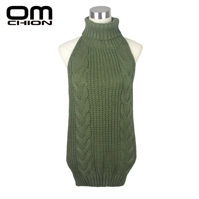 2019 Summer New Turtleneck Sleeveless Long Virgin Killer Sweater Japanes Knitted Sexy backless Women Sweaters And Pullovers WM03