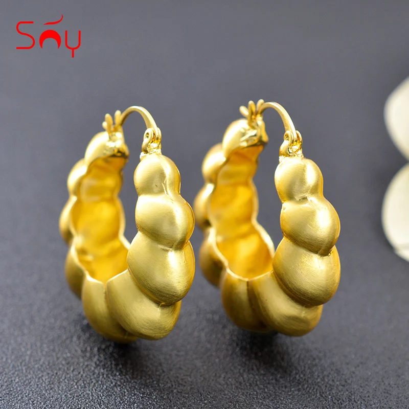 

Sunny Jewelry Romantic Jewelry For Women Big Hoop Earrings High Quality Jewelry Flower Earrings For Party Wedding Birthday Gift