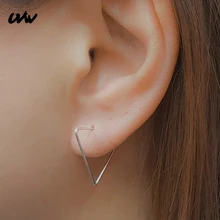 UVW035 2 шт. трендовые хирургические стальные минималистичные серьги-гвоздики с треугольниками, серьги для пирсинга в стиле бохо для женщин и мужчин