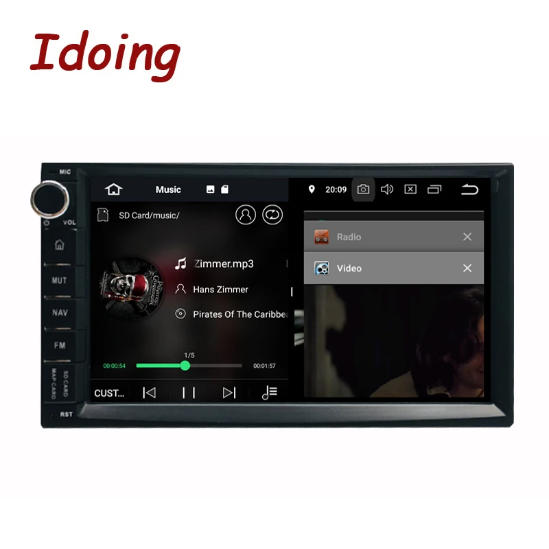 Idoing " Восьмиядерный 2 din универсальный автомобильный Android 9,0 Радио мультимедийный плеер PX5 4G+ 64G gps навигация ips экран TDA 7850