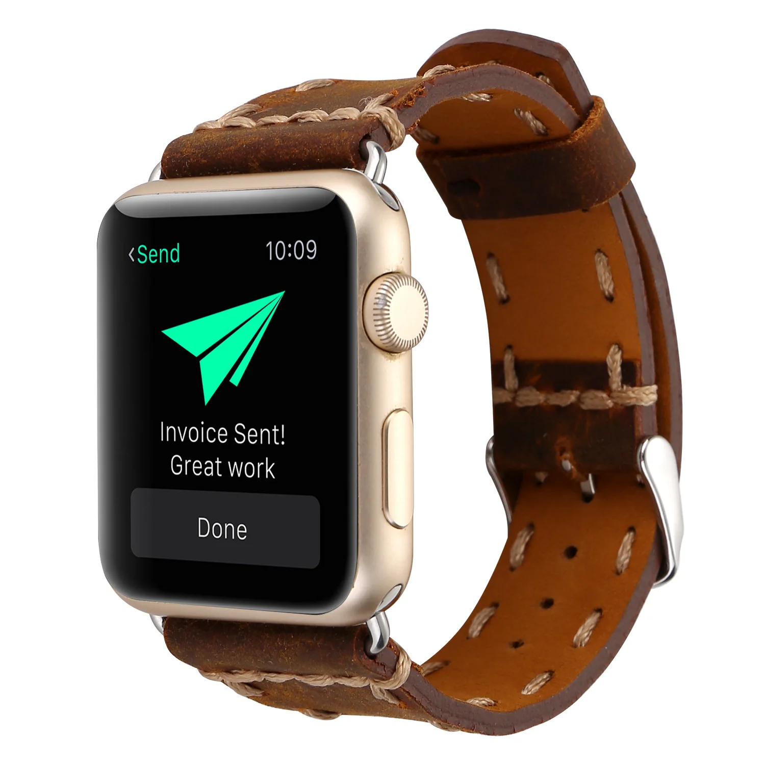 

Retro Hand Sewing Cowhide Band for Apple Watch Strap 42mm 38mm Cowhide Leather Bracelet for iWatch Band 40mm 44mm Series 1 2 3 4