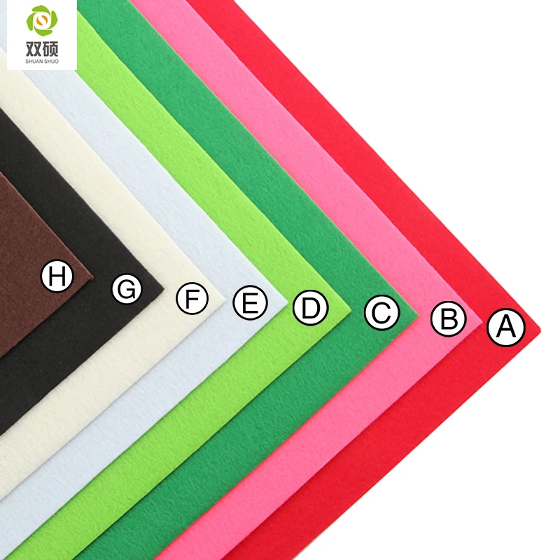 Высокое качество цвета смешивания полиэстер нетканые войлок ткань DiY чувствовал ткань пакет для карманного DiY кукла 2.0 мм толщиной фетр 2 мм 20 x 30 см