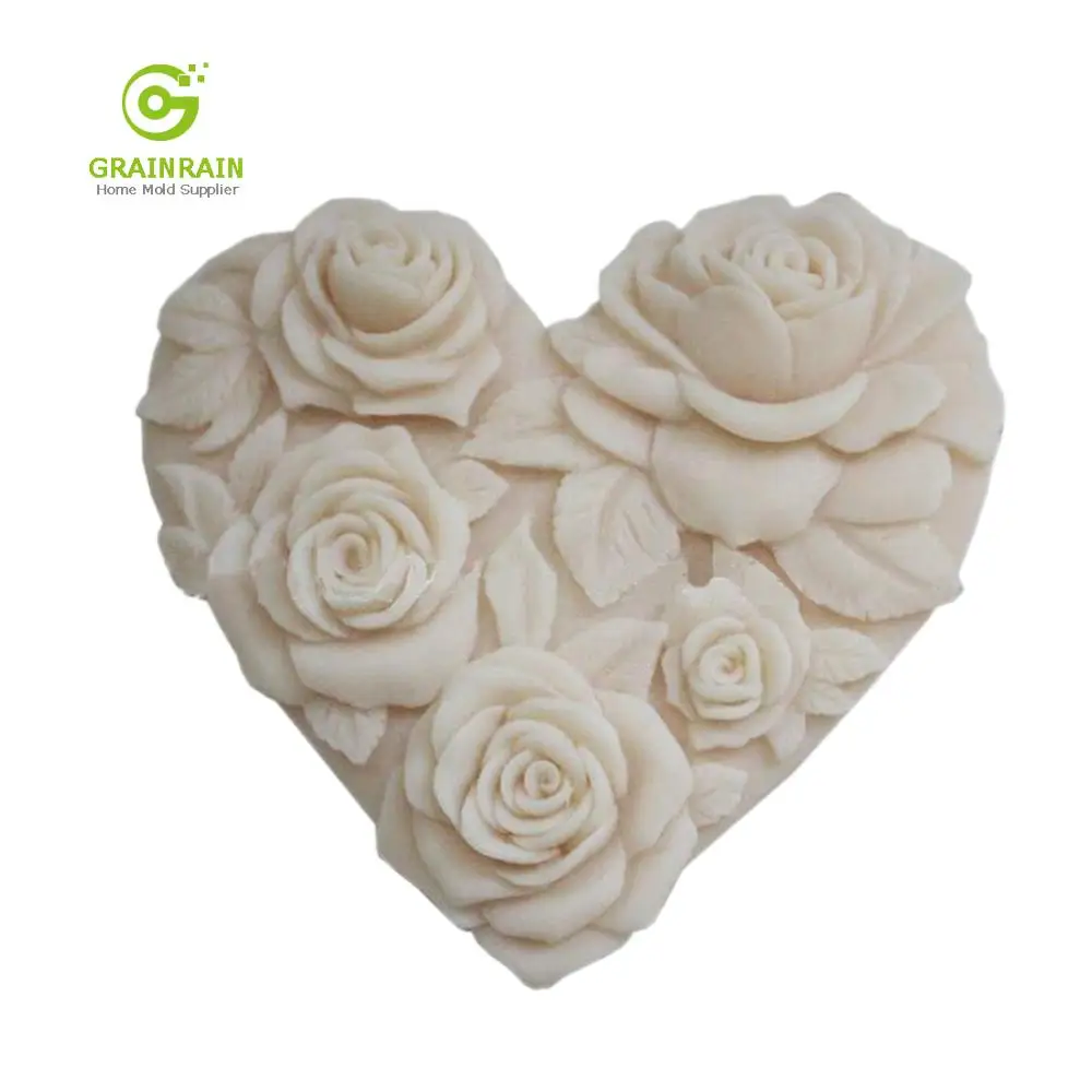 

Grainrain Soap Molds Silicone Soap Making Molds Craft Molds Resin Mold Rose Heart