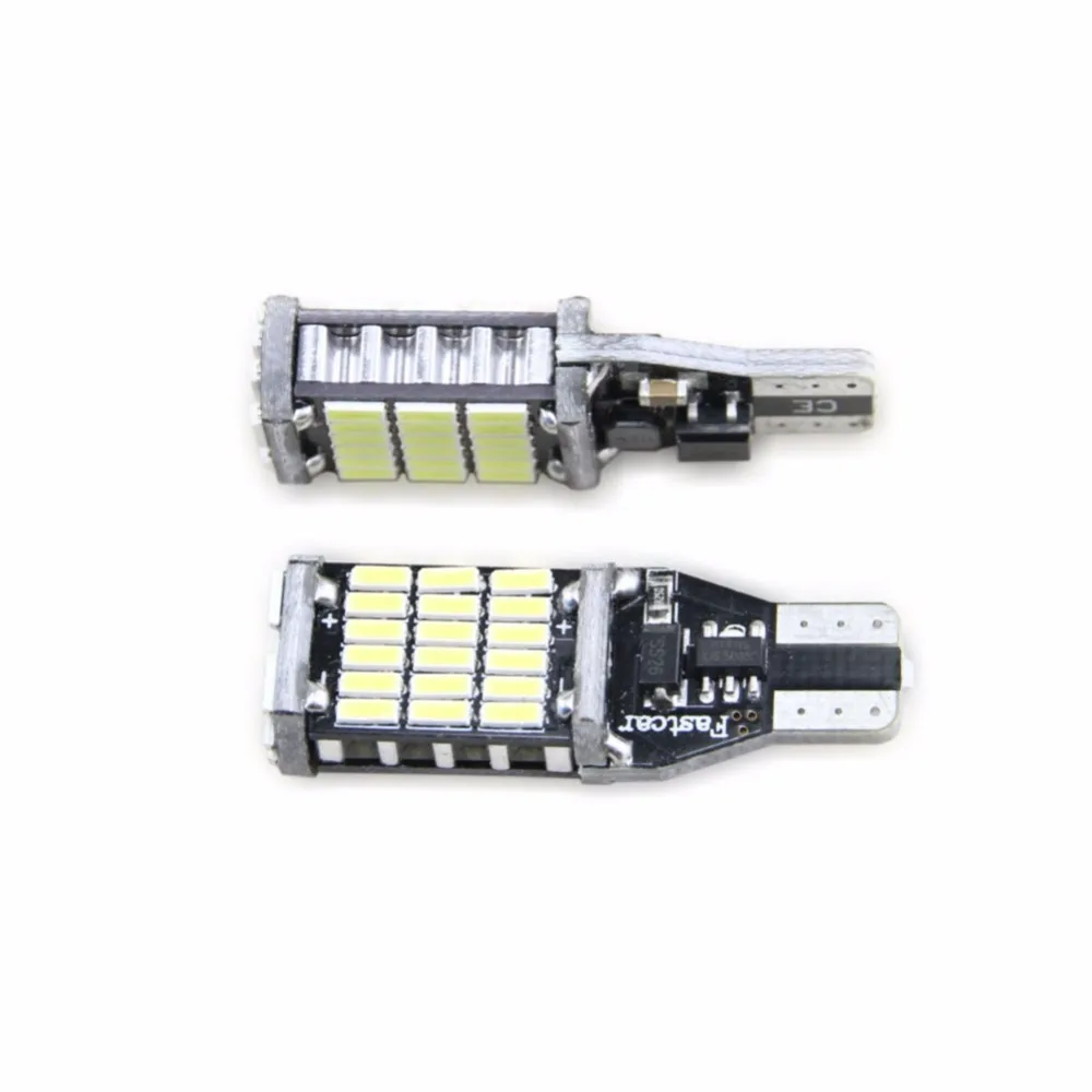 

2PCS T15 Super Bright W16W 921 45 SMD LED 4014 Car Auto Canbus Marker Lamps Reading Light Interior Lighting Bulb