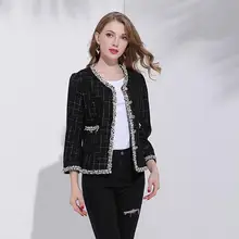 Urumbassa женское твидовое пальто Новинка весенние элегантные куртки с круглым вырезом S183