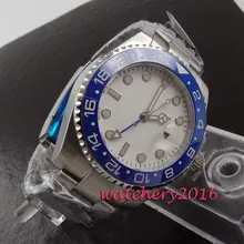 Newest Hot 2017 top brand Luxury 40mm Bliger white dial sapphire glass date GMT automatic movement
