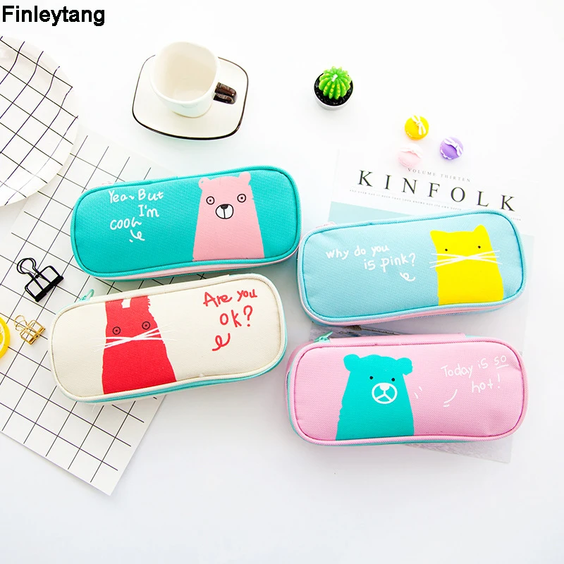 Best Pencil Box Cute Animal Creative Novelty Pencil Bag Large Capacity Fashion Stationery Boy Girl Gifts Pencil Case School Supplies