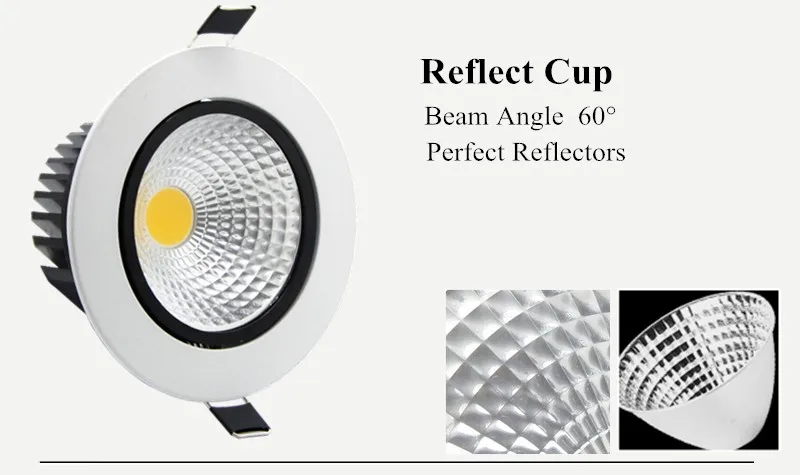 Dimmable 5W  7w  9w  12w LED COB Recessed Downlight LED Empotrables Ceiling Light Spot Light Lamp Home Indoor Lighting (4)