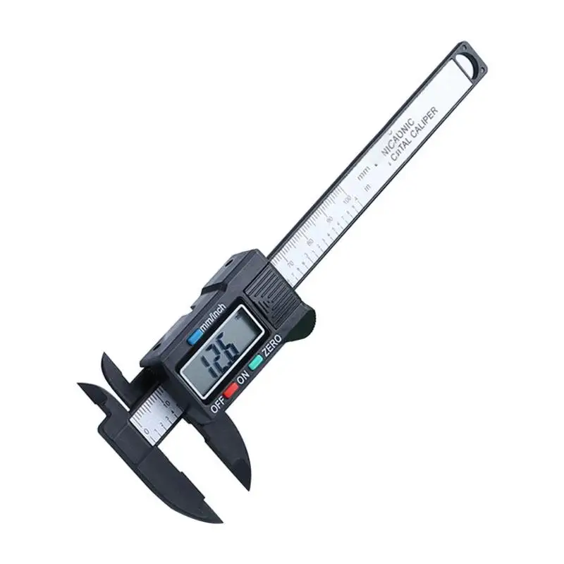 

150mm 0.1mm LCD Digital Electronic Carbon Fiber Vernier Caliper Gauge 0-100mm Calipers Micrometer Measuring Tool